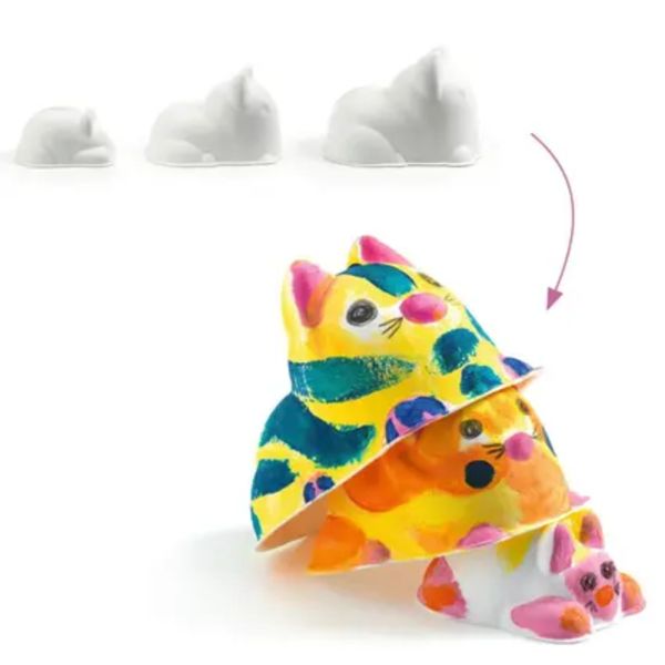 Peinture au doigt Trio de chats