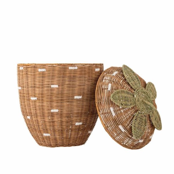 Panier avec couvercle Pelino Rotin