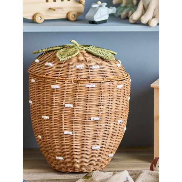 Panier avec couvercle Pelino Rotin