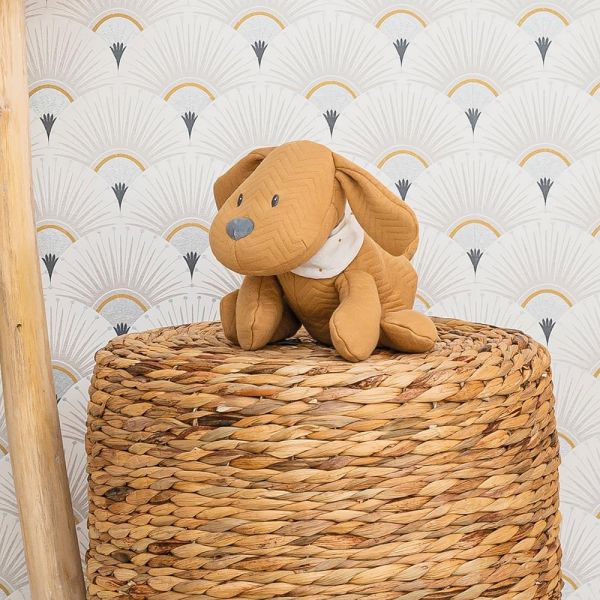 Peluche 28 cm Charlie le chien Jacquard caramel