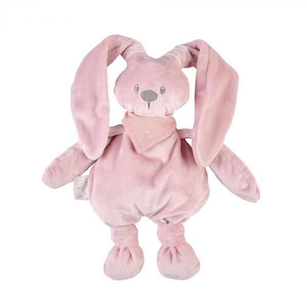 Peluche Lapidou avec bandana phosphorescent Glow vieux rose 36 cm