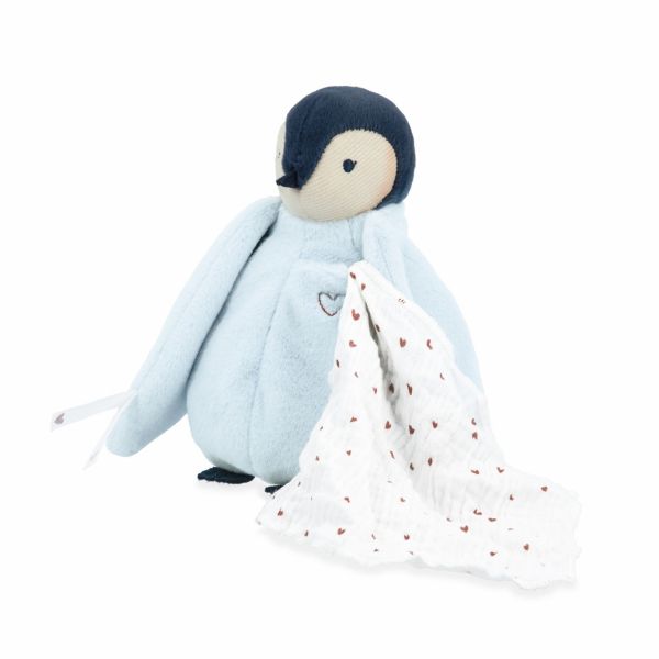 Peluche à bisous Pingouin bleu
