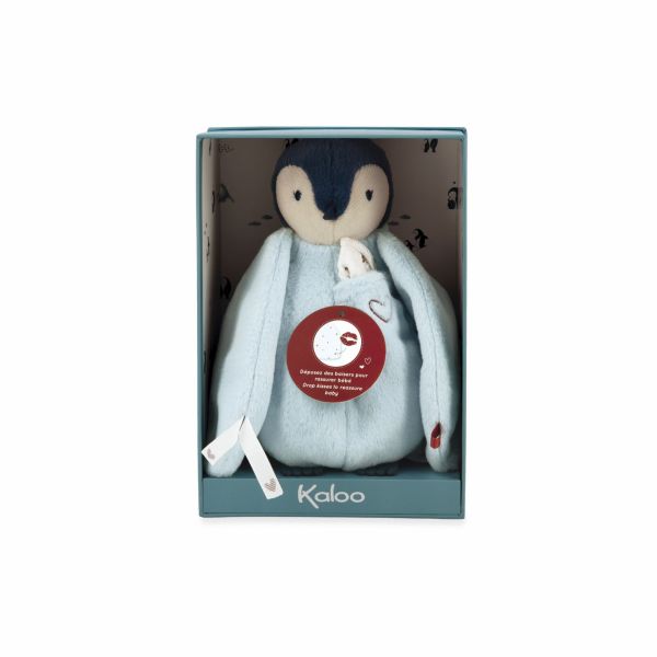 Peluche à bisous Pingouin bleu