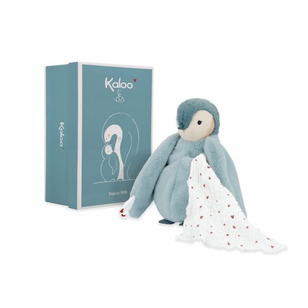 Peluche à bisous Pingouin vert