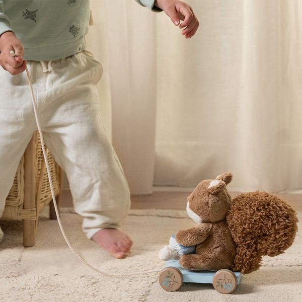 Peluche à tirer écureuil FSC - Forest Friends