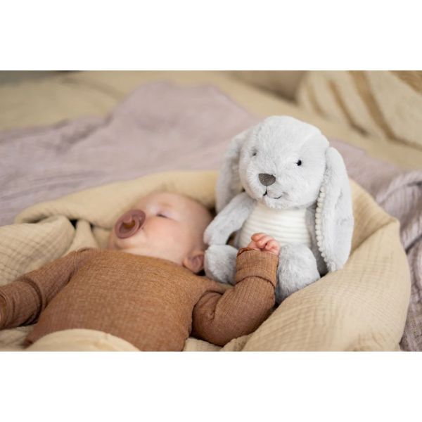 Peluche bruits blancs rechargeable Milo le lapin Gris