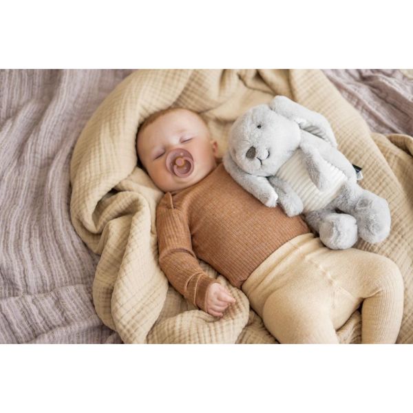Peluche bruits blancs rechargeable Milo le lapin Gris