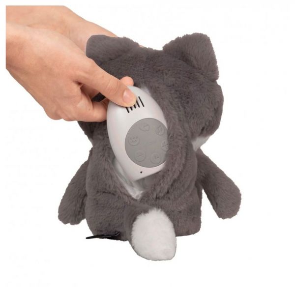 Peluche douce bruit blanc Renard Robin Gris