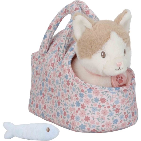 Peluche chat avec sac de transport - Marley