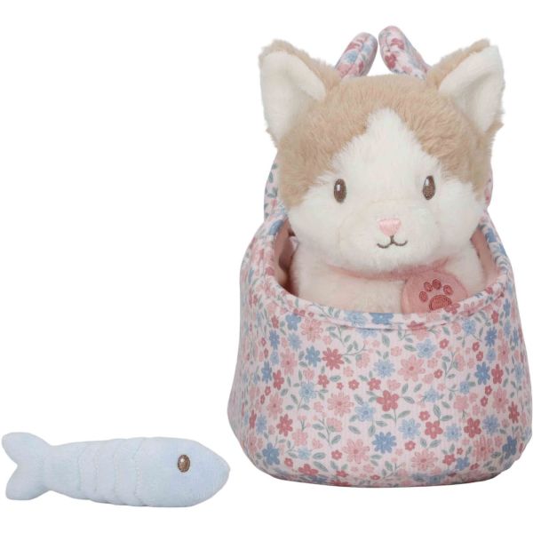 Peluche chat avec sac de transport - Marley