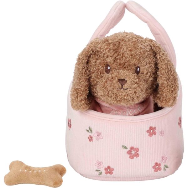Peluche chien avec sac de transport - Jackie