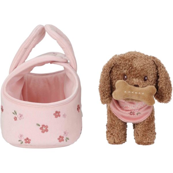Peluche chien avec sac de transport - Jackie