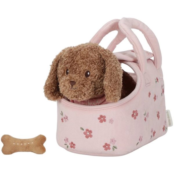 Peluche chien avec sac de transport - Jackie