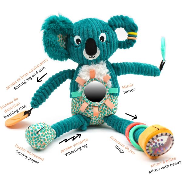 Peluche d'activités nomade Berlingos le koala