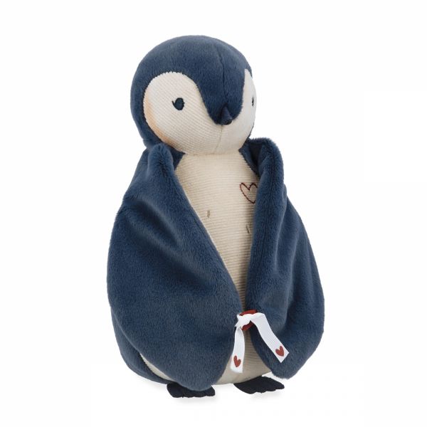 Peluche pingouin enregistreuse et bruits blanc bleu