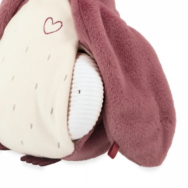 Peluche pingouin enregistreuse et bruits blanc rose