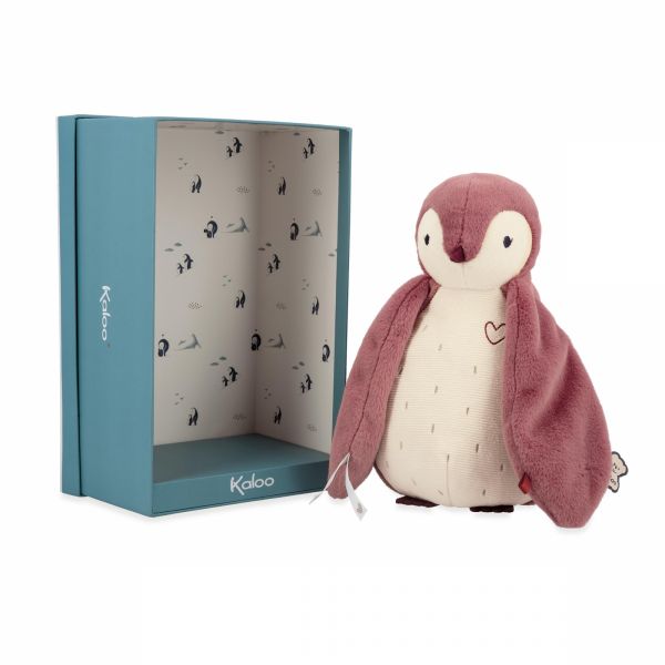 Peluche pingouin enregistreuse et bruits blanc rose