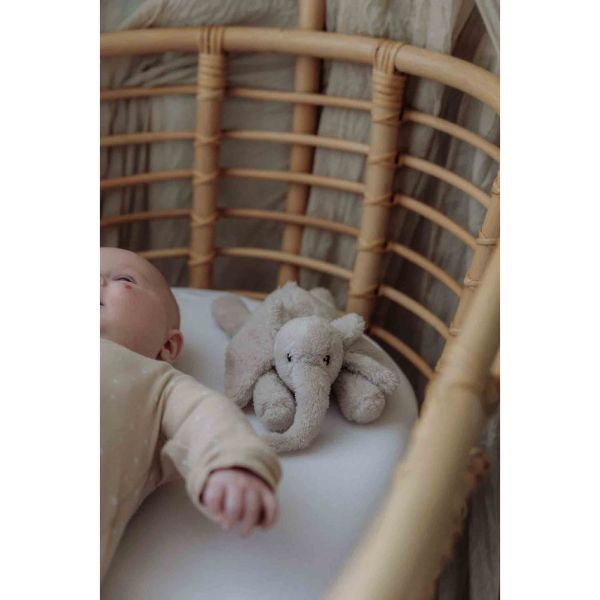 Peluche douce lumineuse George l'éléphant beige