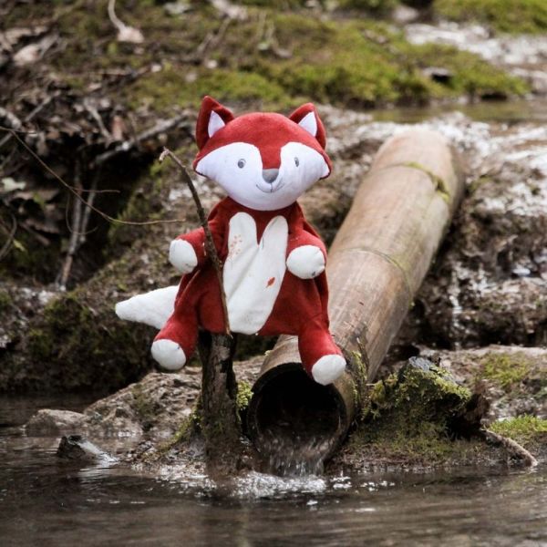 Peluche marionnette Renard - Cache Cache en Forêt