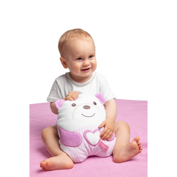 Peluche  musicale Tendre Ourson rose