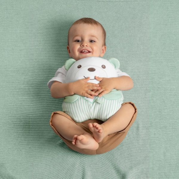 Peluche  musicale Tendre Ourson vert