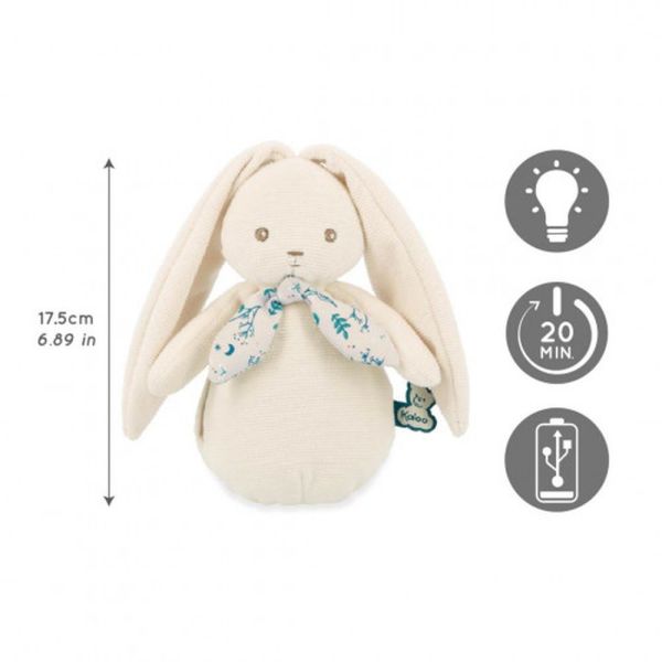Peluche veilleuse nomade Lapin crème
