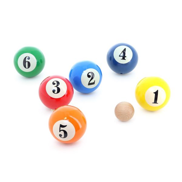 Jeu de pétanque pour enfant 6 boules - Thème billard