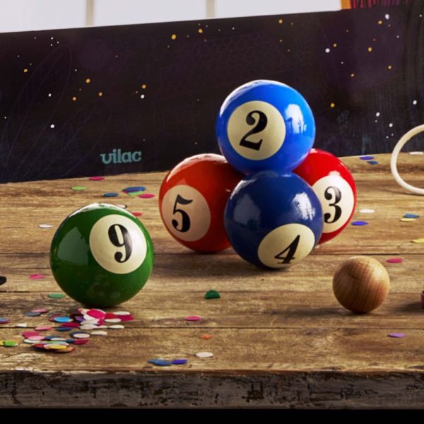 Jeu de pétanque pour enfant 6 boules - Thème billard