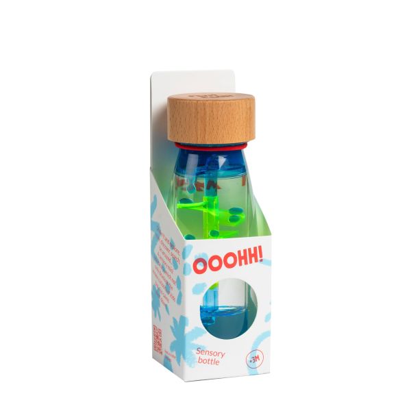 Bouteille sensorielle Move Spirale bleu