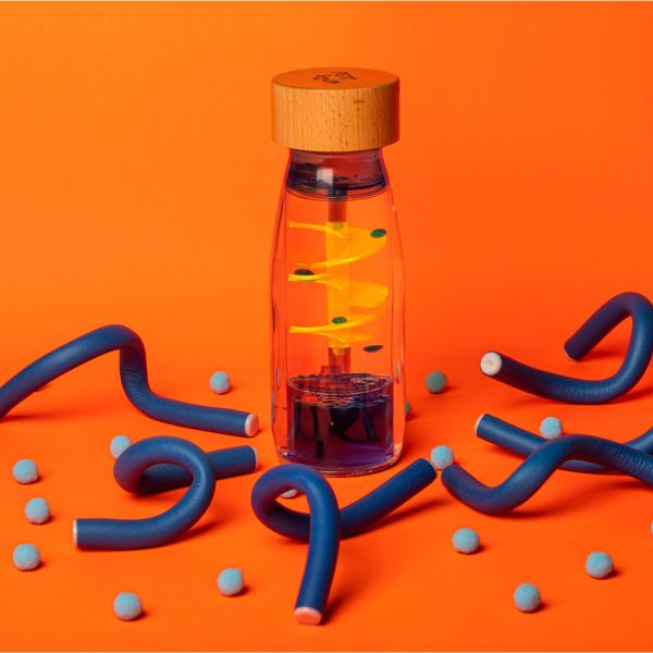 Bouteille sensorielle Move Spirale bleu