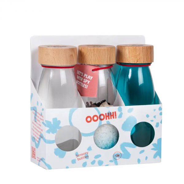 Lot de 3 bouteilles sensorielles Ice