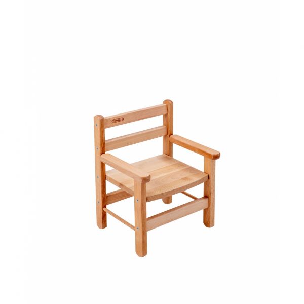 Petit fauteuil enfant avec accoudoirs Juliette Vernis naturel