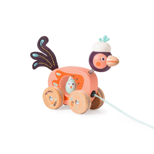 Jouet à tirer petit Oiseau Dans la jungle