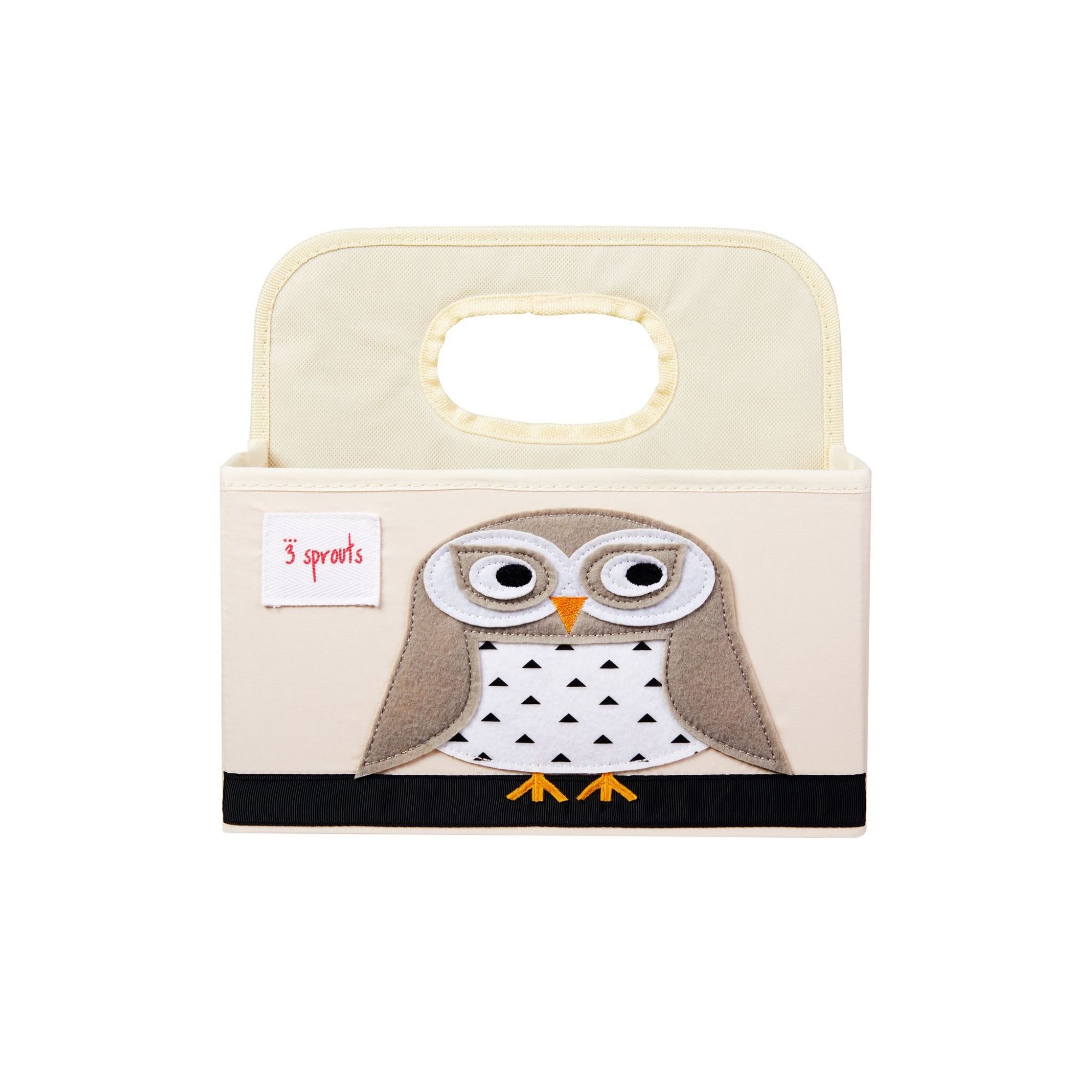 3 Sprouts Panier De Toilette Bebe Chouette 28 X 25 Cm Made In Bebe