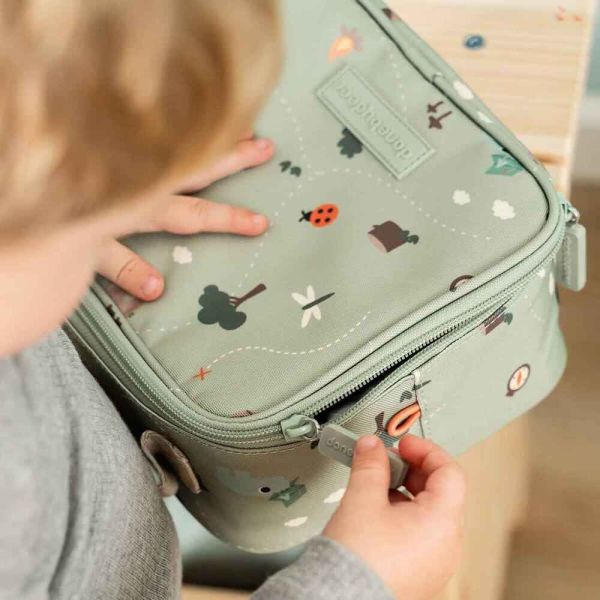 Petit sac repas isotherme Tiny trails Vert