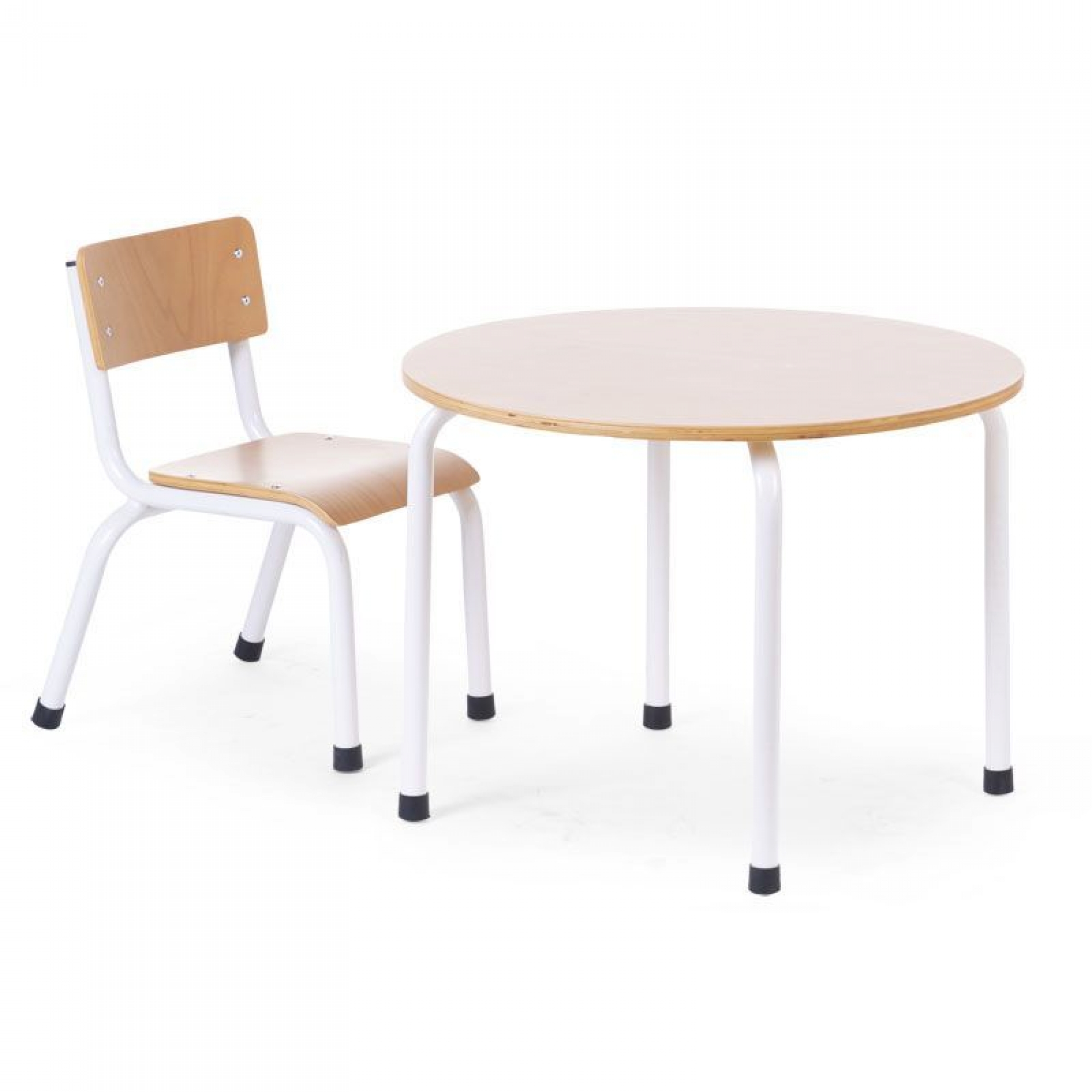 Lot de 2 petites chaises enfants en bois et métal  Made in Bébé
