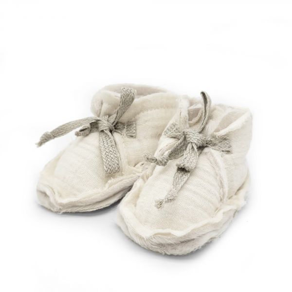 Chaussons polaires 0-1 mois Ivory Powder