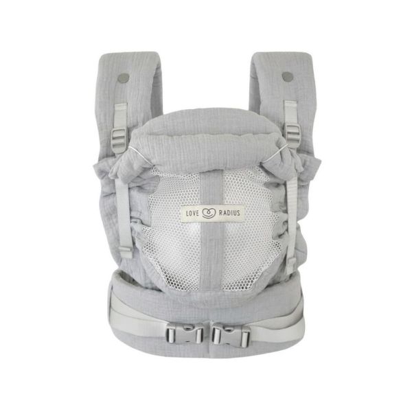 Porte bébé PhysioCarrier 2 Grey gaze de coton