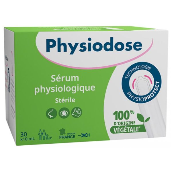 Sérum physiologique 30 doses PE végétal 10 ml