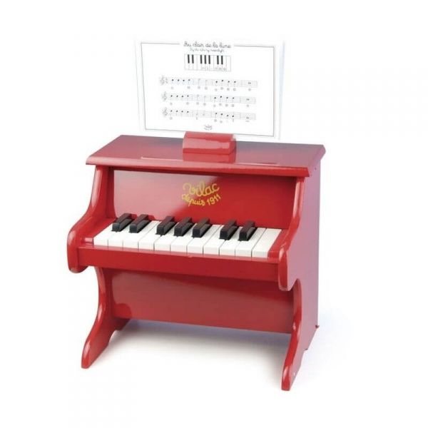 Piano en bois rouge 