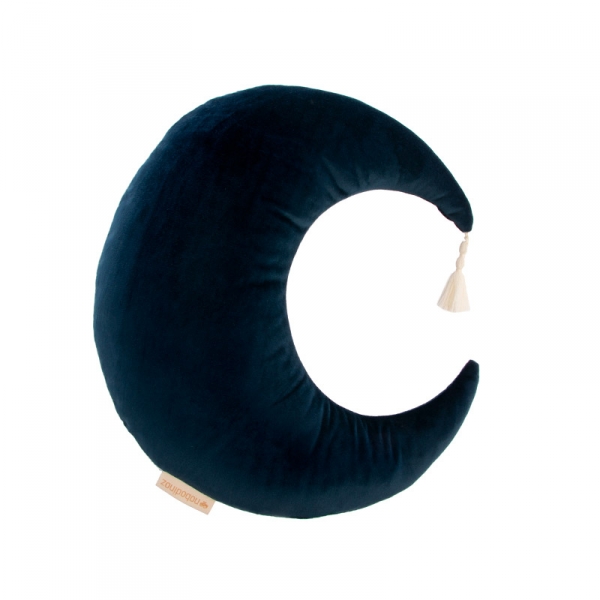 Coussin lune Pierrot Velvet Night Blue