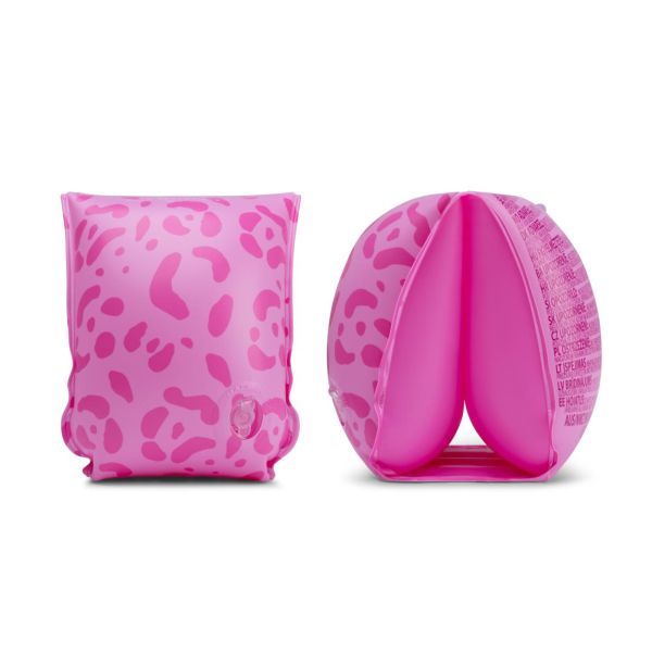 Brassards piscine enfant 2-6 ans - Léopard rose