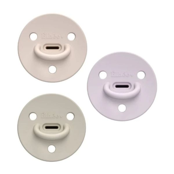 Lot de 3 Sucettes ChooChoo +6 mois Sand, Lilac et Nude (Pinky)