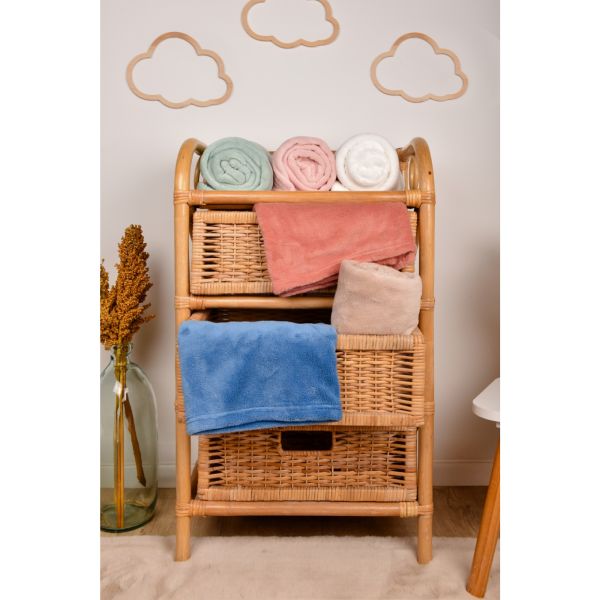 Plaid très doux pour bébé 70x100 cm Vert amande