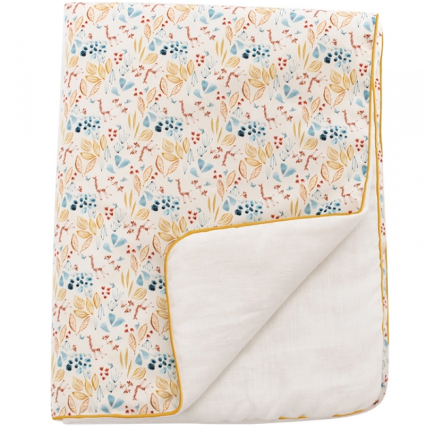 Couverture bébé 69 x 90 cm fleurie Sous mon baobab