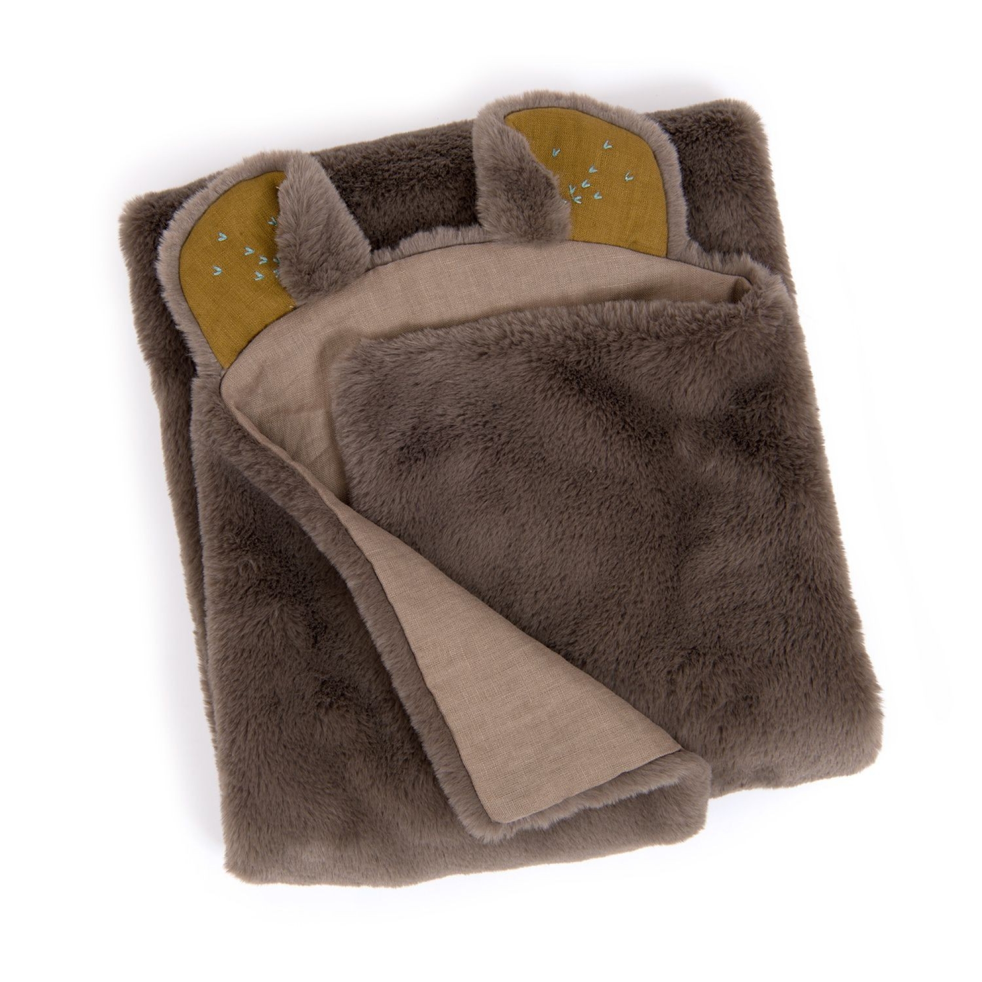 Moulin Roty Plaid Pour Bebe Ours Gris Rendez Vous Chemin Du Loup Made In Bebe