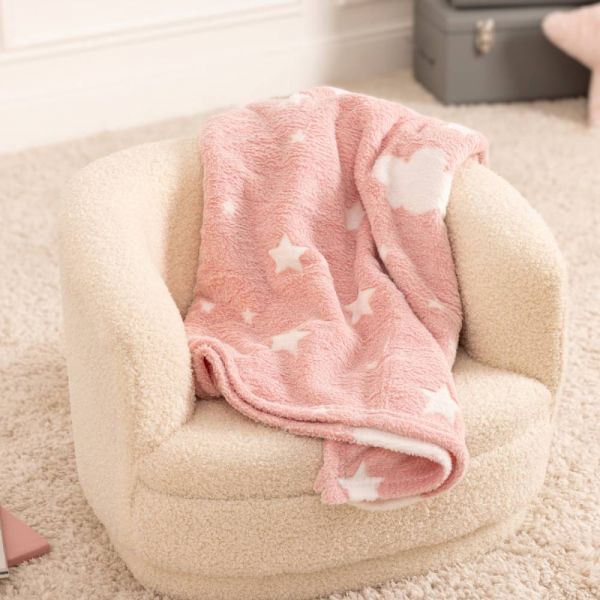 Plaid enfant rose