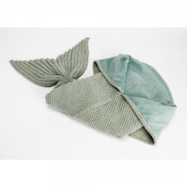 Plaid enfant sirène Vert d'eau