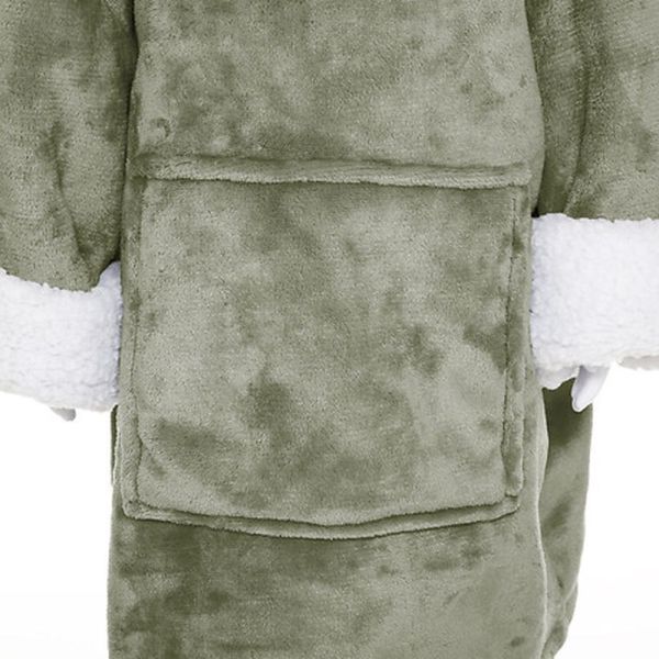 Poncho à capuche dino flanelle