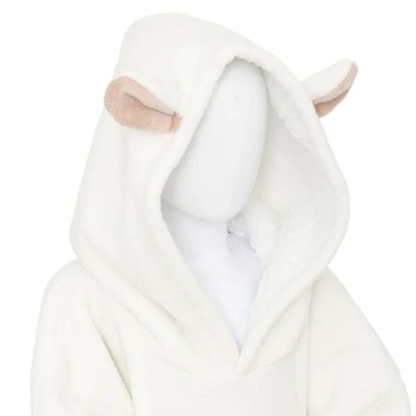 Poncho à capuche Mouton flanelle